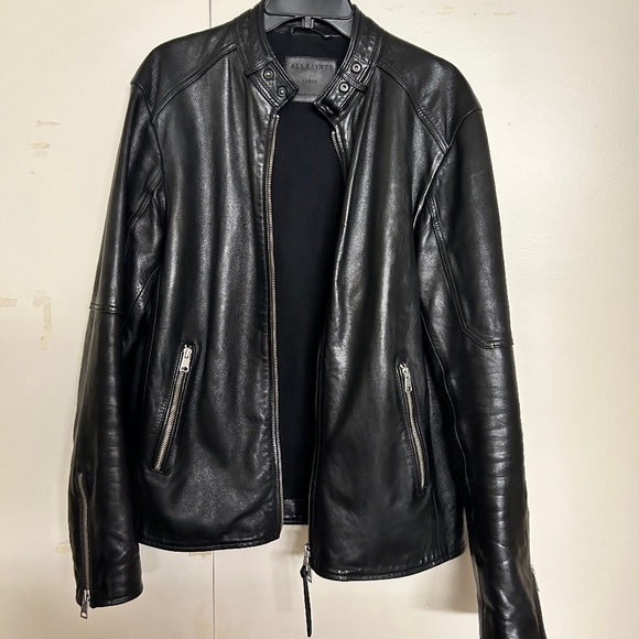 All Saints Other - Allsaints Cora Leather Jacket Large Black